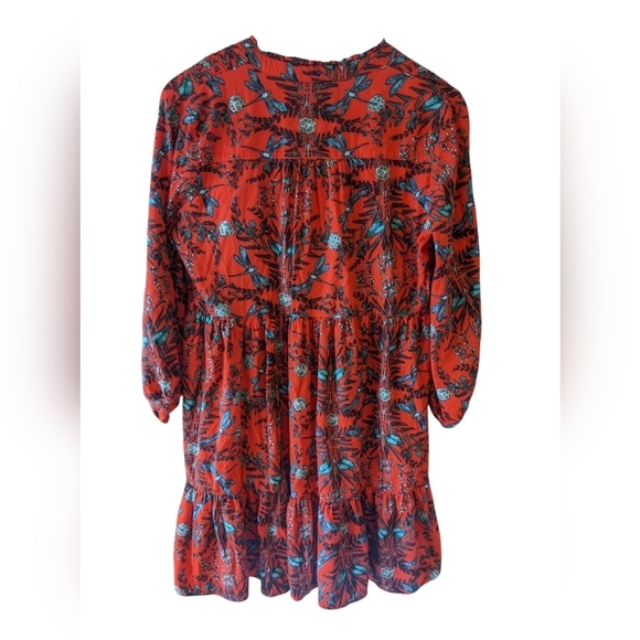 Anthropologie Kelly Louise Judd Whimsical Sleepwear Dress Red Size Small - Picture 2 of 8